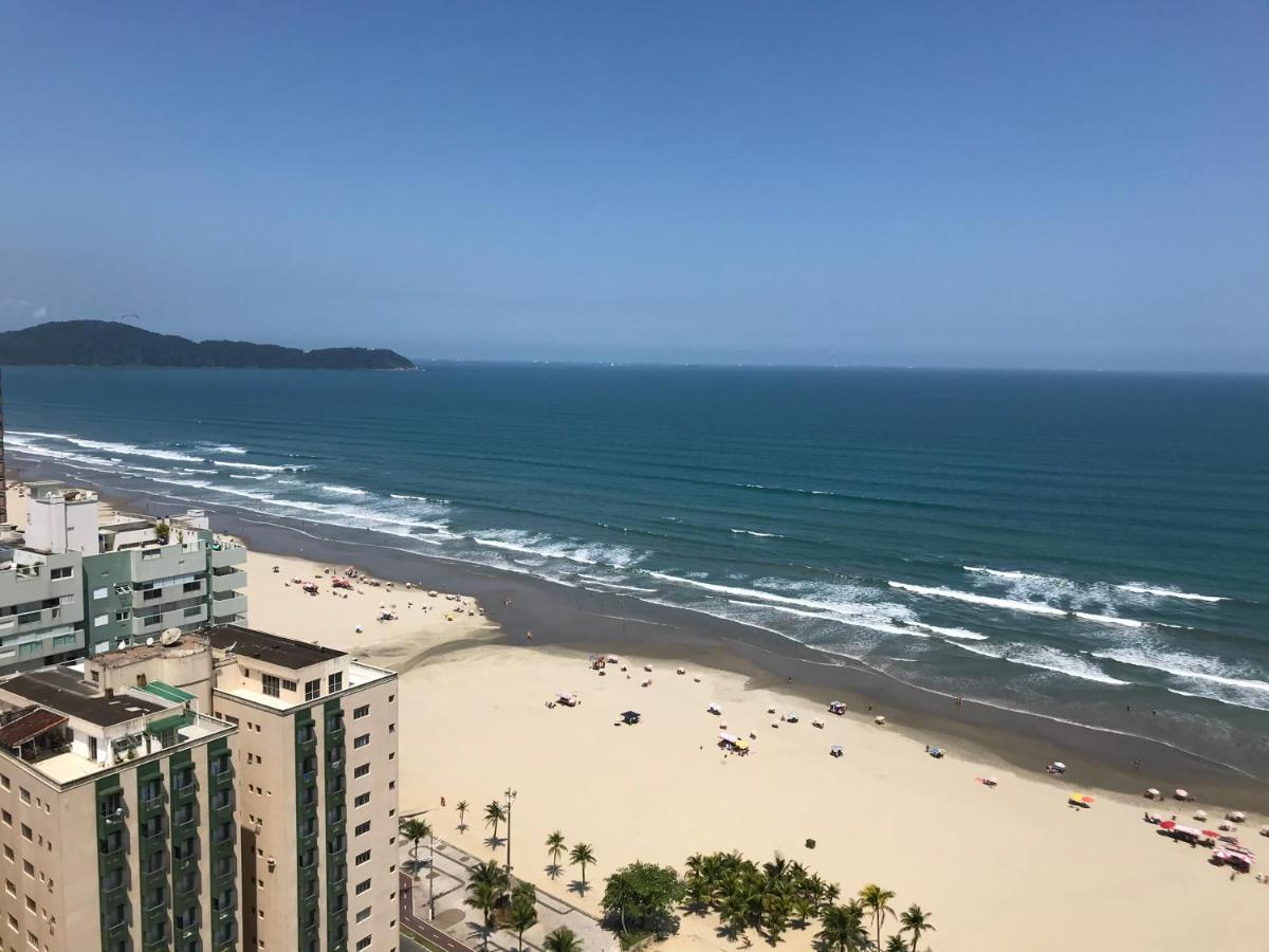 Apto Com Vista Para O Mar, 2 Vagas De Garagem E Churrasqueira Na Varanda Daire Praia Grande Dış mekan fotoğraf